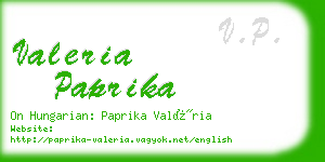 valeria paprika business card